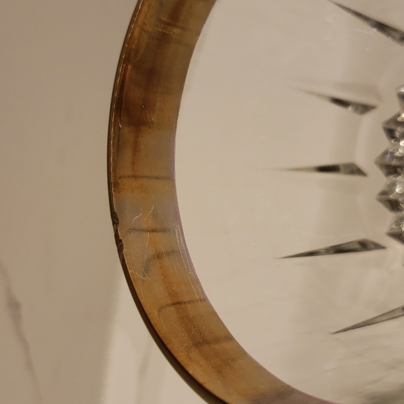 vintage Libbey Set of 4 clear gold band tumblers 22K gold trim 3"Diam x 3.5"h - Picture 9 of 10